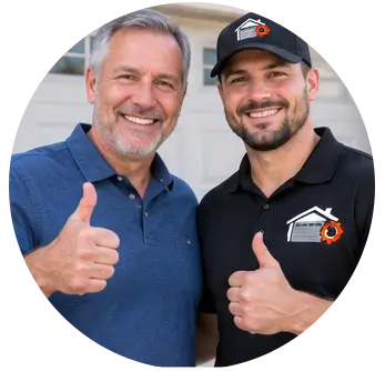Satisfied garage door customer