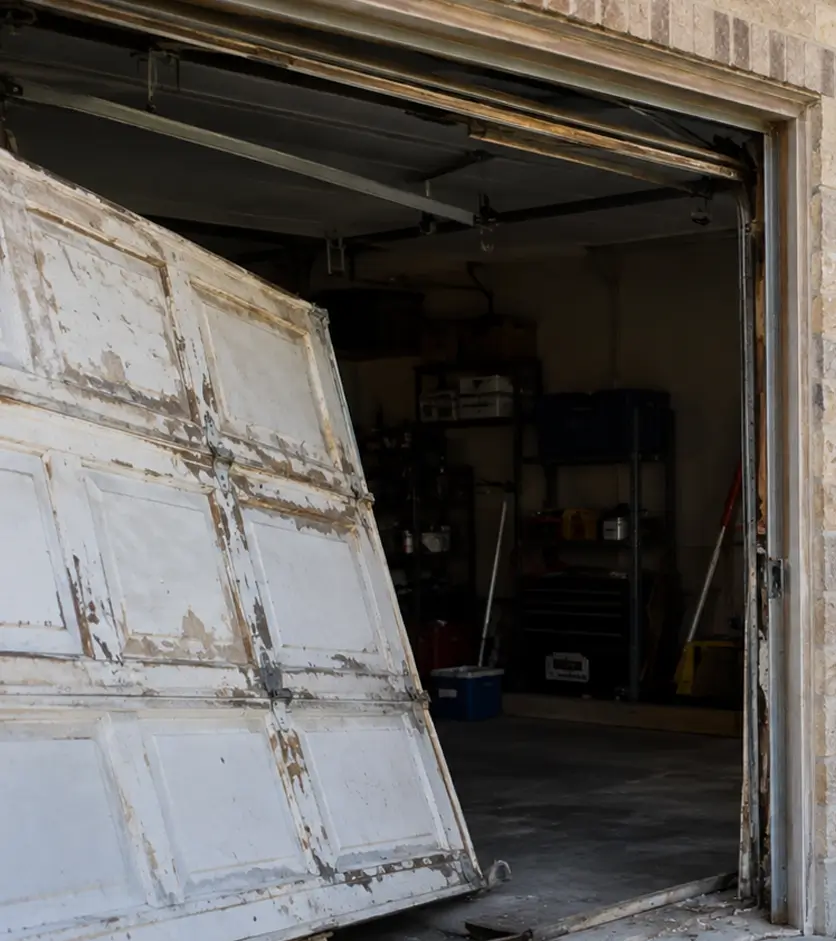 garage door before installation