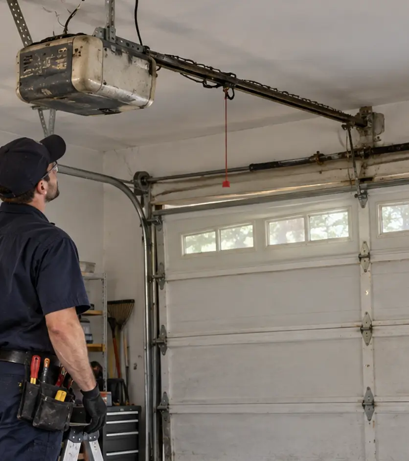  garage door opener before repair