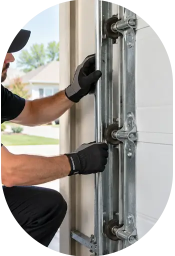 garage door track repair fulshear side img
